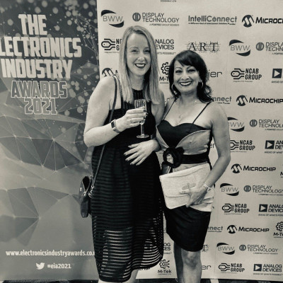 Aneela Rose and Abi Burnett at Electronics Industry Awards 2021