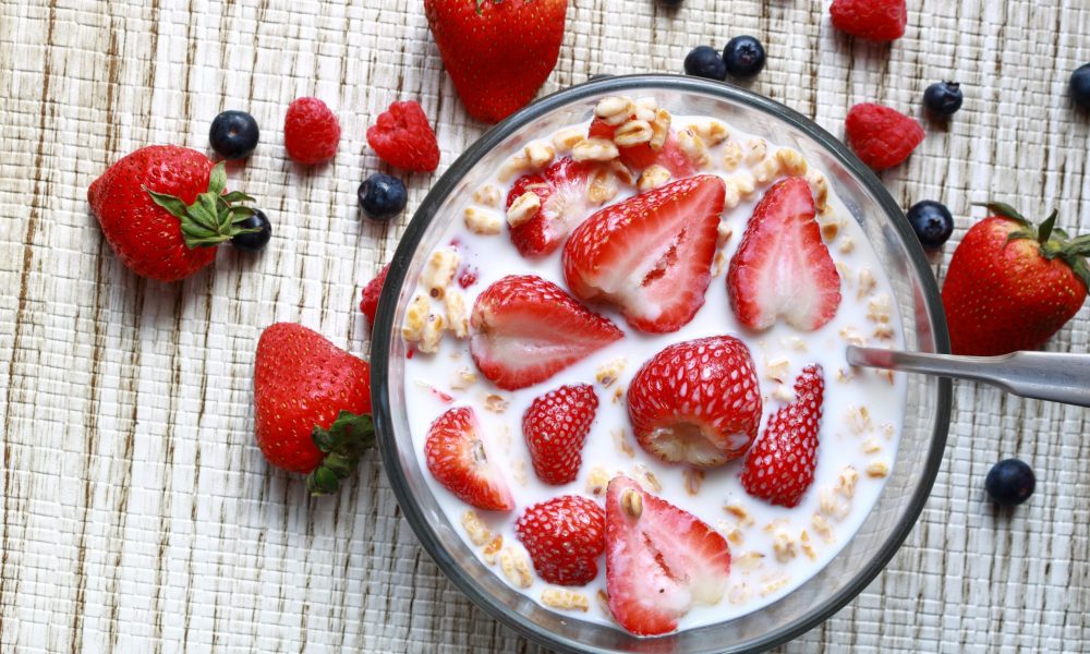 Milk with Strawberries